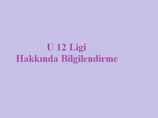 U 12 Ligi Hakkında Bilgilendirme